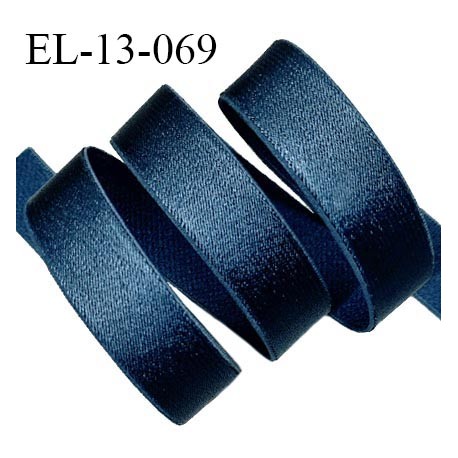Elastique 13 mm lingerie couleur bleu brillant largeur 13 mm allongement +60% prix au mètre