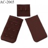 Agrafe 30 mm attache SG haut de gamme couleur marron 3 rangées 2 crochets largeur 30 mm hauteur 56 mm prix à l'unité