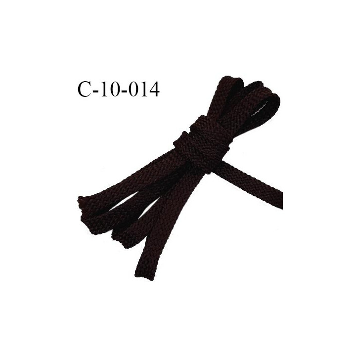 Cordon galon lacet tube largeur 10 mm couleur café prix au mètre