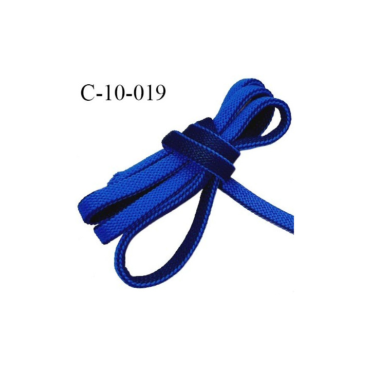 Cordon 10 mm très solide couleur bleu roi et bleu marine diamètre 10 mm avec cordon intérieur noir prix au mètre