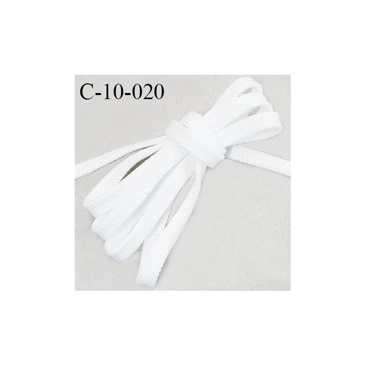 Cordon galon lacet tube largeur 10 mm couleur blanc prix au mètre