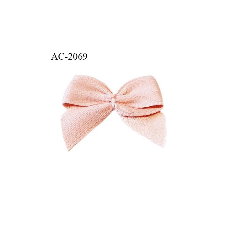 Noeud lingerie couleur vieux rose haut de gamme largeur 30 mm hauteur 25 mm prix à l'unité