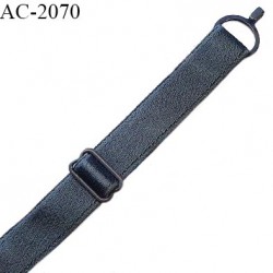Bretelle lingerie SG 15 mm très haut de gamme couleur gris avec 1 barrette et 1 anneau crochet prix à l'unité