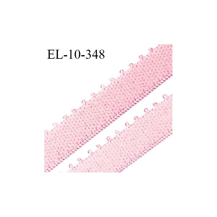Elastique lingerie 10 mm picot haut de gamme couleur rose blush largeur 10 mm prix au mètre