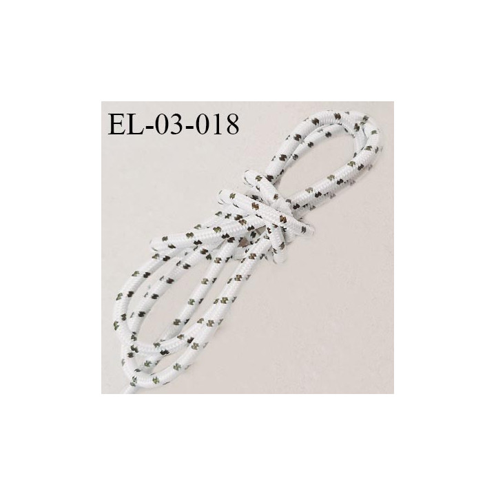 Elastique cordon 3 mm couleur naturel et vert diamètre 3 mm prix au mètre