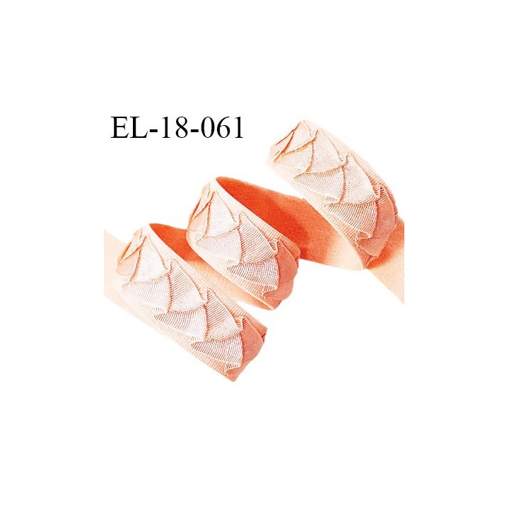 Elastique 18 mm lingerie haut de gamme couleur rose chair largeur 18 mm bonne élasticité allongement +60% prix au mètre