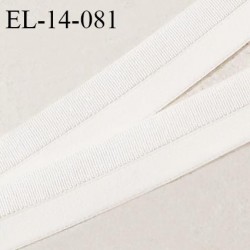 Elastique lingerie 14 mm pré plié haut de gamme couleur naturel brillant sur un pli largeur 14 mm prix au mètre