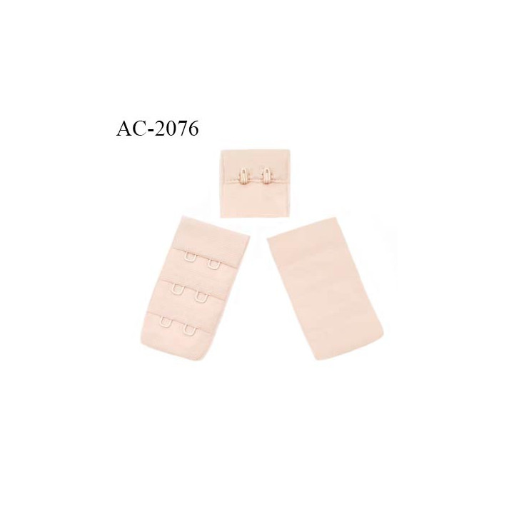 Agrafe 30 mm attache SG haut de gamme couleur rosé chair 3 rangées 2 crochets fabriqué en France prix à l'unité
