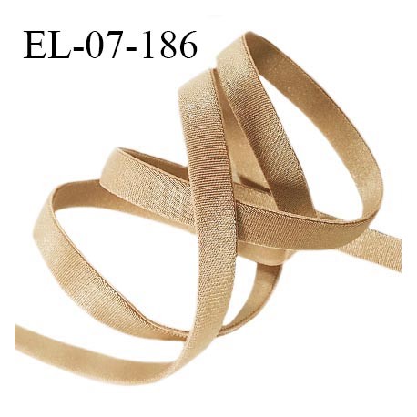 Elastique 7 mm lingerie haut de gamme couleur peau brillant largeur 7 mm légèrement bombé allongement +90% prix au mètre