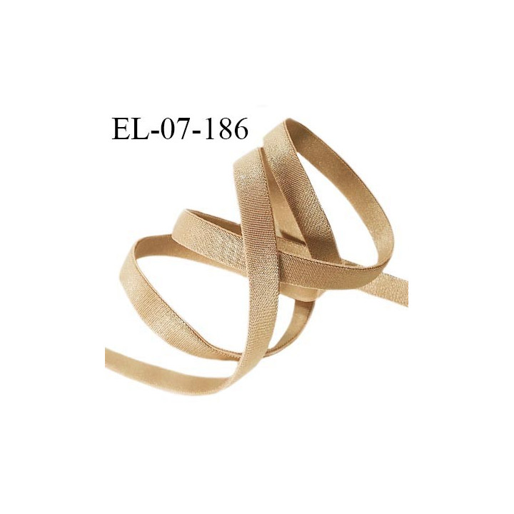 Elastique 7 mm lingerie haut de gamme couleur peau brillant largeur 7 mm légèrement bombé allongement +90% prix au mètre