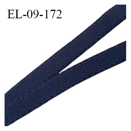 Elastique 9 mm lingerie couleur bleu marine doux au toucher haut de gamme Fabriqué en France prix au mètre