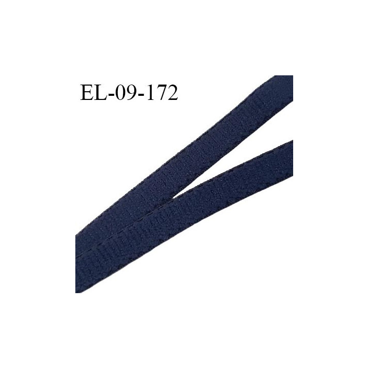 Elastique 9 mm lingerie couleur bleu marine doux au toucher haut de gamme Fabriqué en France prix au mètre