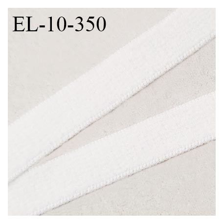 Elastique 10 mm lingerie couleur blanc largeur 10 mm haut de gamme allongement +160% prix au mètre