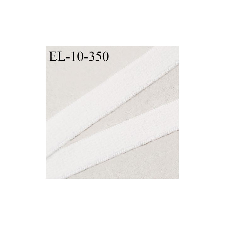Elastique 10 mm lingerie couleur blanc largeur 10 mm haut de gamme allongement +160% prix au mètre
