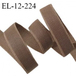 Elastique lingerie 12 mm haut de gamme couleur marron clair largeur 12 mm allongement +60% prix au mètre