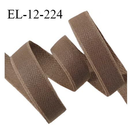 Elastique lingerie 12 mm haut de gamme couleur marron clair largeur 12 mm allongement +60% prix au mètre