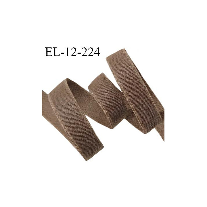 Elastique lingerie 12 mm haut de gamme couleur marron clair largeur 12 mm allongement +60% prix au mètre