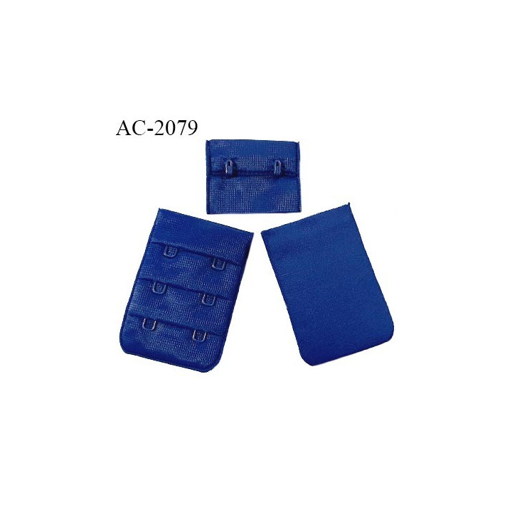 Agrafe 38 mm attache SG haut de gamme couleur bleu royal 3 rangées 2 crochets largeur 38 mm hauteur 57 mm prix à l'unité