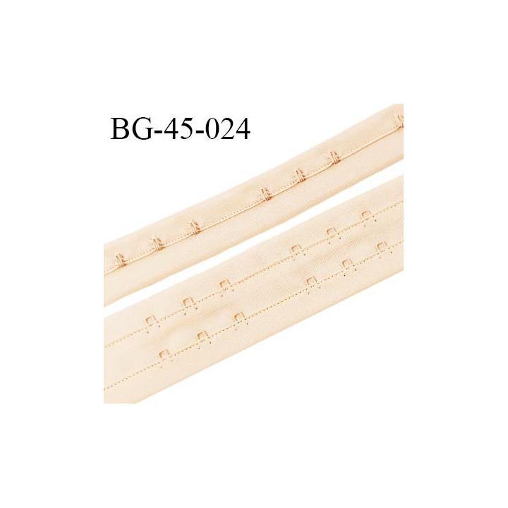 Bande agrafe hauteur 45 mm 2 rangées 3 agrafes tous les 3.5 cm couleur beige doré prix au mètre