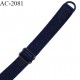 Bretelle lingerie SG 12 mm très haut de gamme couleur bleu marine avec 1 barrette et 1 anneau prix à l'unité
