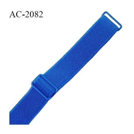 Bretelle lingerie SG 15 mm très haut de gamme avec 2 barrettes couleur bleu électrique prix à la pièce