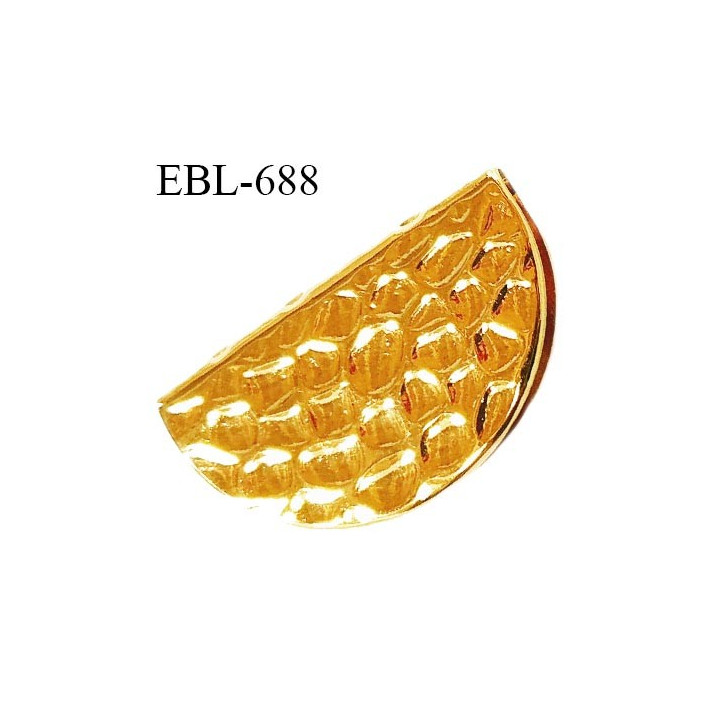 Boucle décor ornement lingerie et autres couleur doré largeur 406 mm hauteur 25 mm prix à la pièce