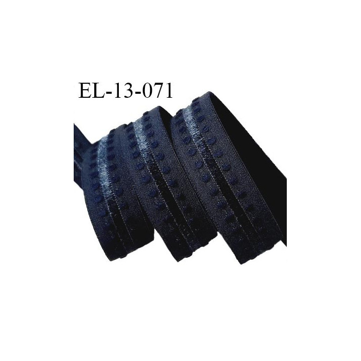 Elastique 13 mm lingerie haut de gamme couleur bleu jean largeur 13 mm bonne élasticité allongement +60% prix au mètre