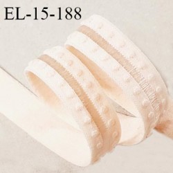 Elastique 15 mm lingerie haut de gamme couleur rose pâle largeur 15 mm bonne élasticité allongement +60% prix au mètre