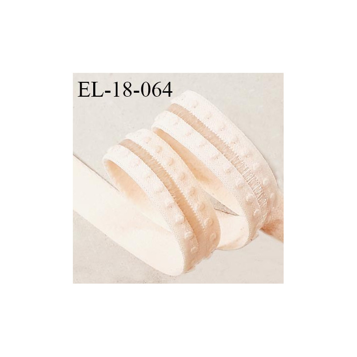 Elastique 18 mm lingerie haut de gamme couleur rose pâle largeur 18 mm bonne élasticité allongement +60% prix au mètre