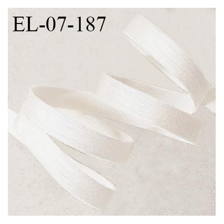 Elastique 7 mm lingerie haut de gamme couleur naturel brillant largeur 7 mm allongement +150% prix au mètre