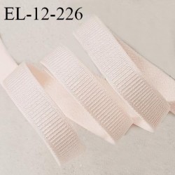 Elastique lingerie 12 mm haut de gamme couleur rose pâle brillant largeur 12 mm allongement +60% prix au mètre