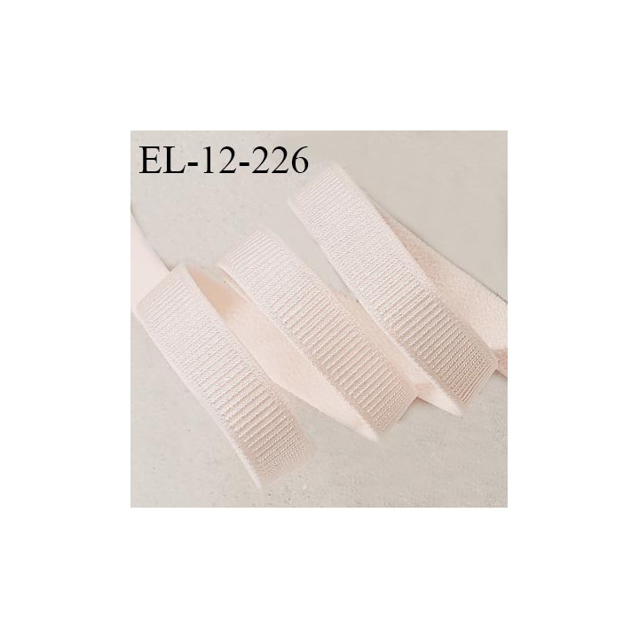 Elastique lingerie 12 mm haut de gamme couleur rose pâle brillant largeur 12 mm allongement +60% prix au mètre