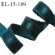 Elastique picot lingerie 15 mm lingerie couleur vert sapin brillant largeur 15 mm allongement +50% prix au mètre