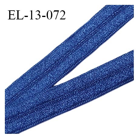 Elastique lingerie 13 mm haut de gamme pré plié couleur bleu roi brillant prix au mètre