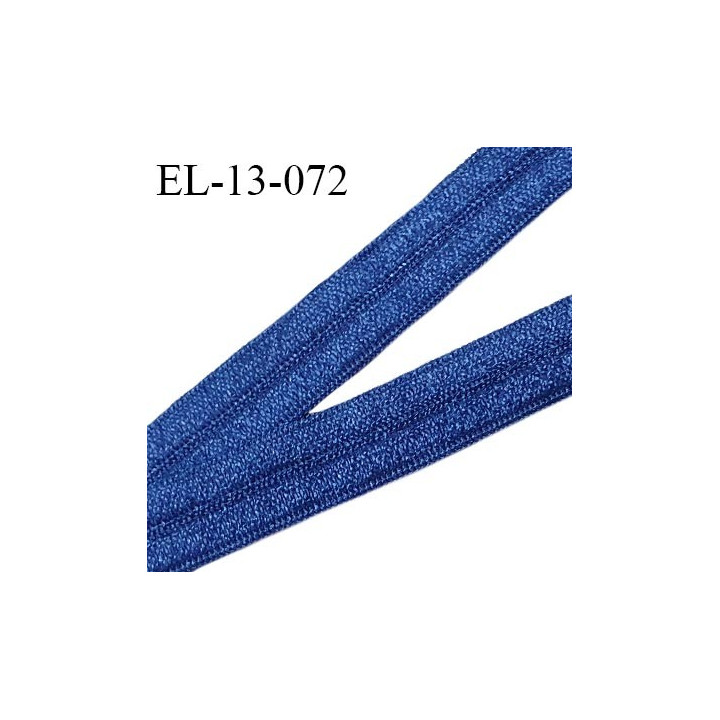 Elastique lingerie 13 mm haut de gamme pré plié couleur bleu roi brillant prix au mètre