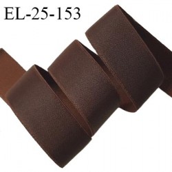 Elastique 25 mm lingerie haut de gamme couleur marron bonne élasticité très doux au toucher prix au mètre