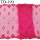Dentelle brodée 21 cm haut de gamme couleur rose fuchsia largeur 21 cm prix pour un mètre