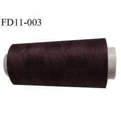 Destockage Cone 5000 m fil polyester n°120 couleur marron foncé longueur 5000 mètres bobiné en France