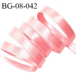 Galon ruban 6 mm satin couleur rose blush brillant lumineux double face très solide largeur 6 mm prix au mètre