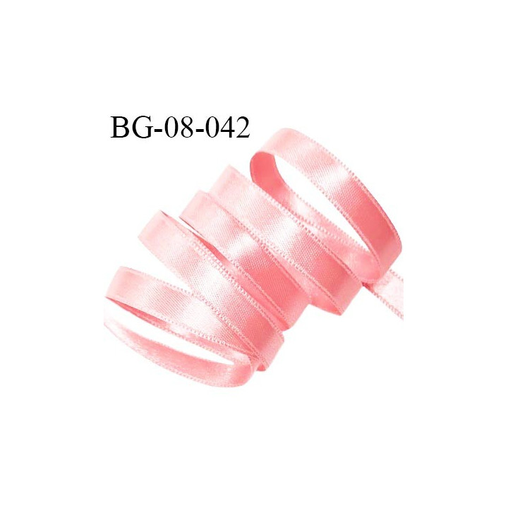 Galon ruban 6 mm satin couleur rose blush brillant lumineux double face très solide largeur 6 mm prix au mètre
