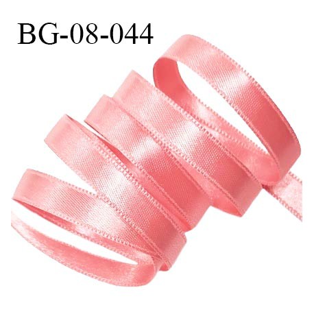 Galon ruban 8 mm satin couleur rose tutu brillant lumineux double face très solide largeur 8 mm prix au mètre