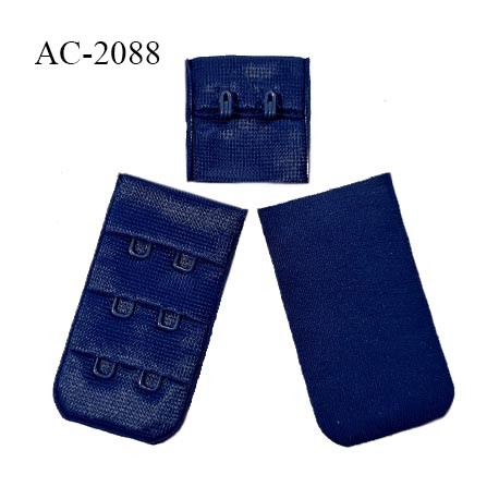 Agrafe 30 mm attache SG haut de gamme couleur bleu royal 3 rangées 2 crochets largeur 30 mm hauteur 57 mm prix à l'unité