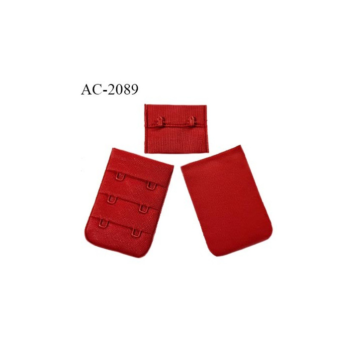 Agrafe 38 mm attache SG haut de gamme couleur rouge 3 rangées 2 crochets largeur 38 mm hauteur 57 mm prix à l'unité