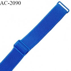 Bretelle lingerie SG 22 mm très haut de gamme avec 2 barrettes couleur bleu électrique prix à la pièce