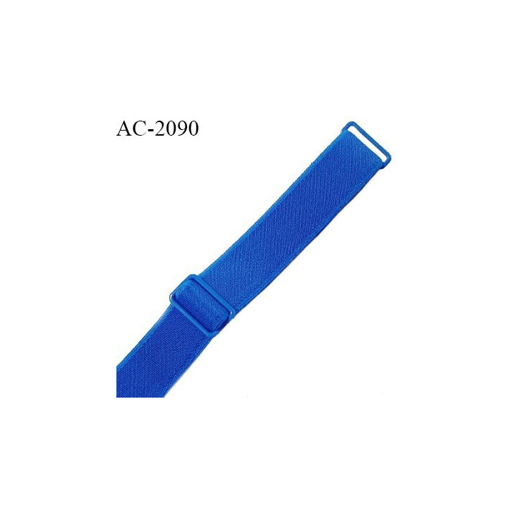 Bretelle lingerie SG 22 mm très haut de gamme avec 2 barrettes couleur bleu électrique prix à la pièce