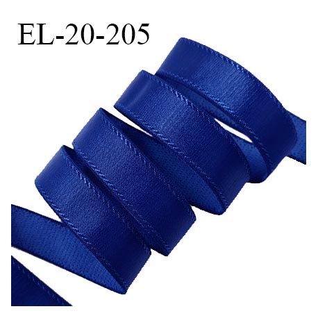 Elastique 21 mm lingerie haut de gamme couleur bleu brillant bonne élasticité doux au toucher prix au mètre