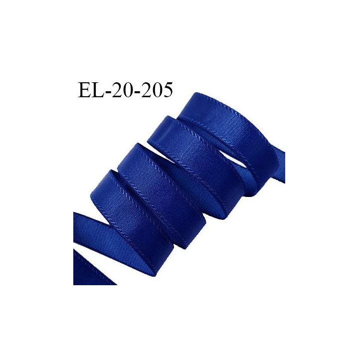 Elastique 21 mm lingerie haut de gamme couleur bleu brillant bonne élasticité doux au toucher prix au mètre