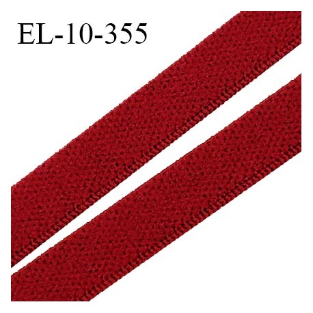Elastique 10 mm lingerie couleur rouge passion largeur 10 mm élastique très doux au toucher style velours prix au mètre