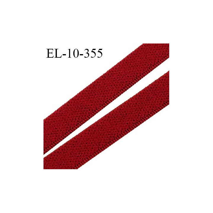 Elastique 10 mm lingerie couleur rouge passion largeur 10 mm élastique très doux au toucher style velours prix au mètre