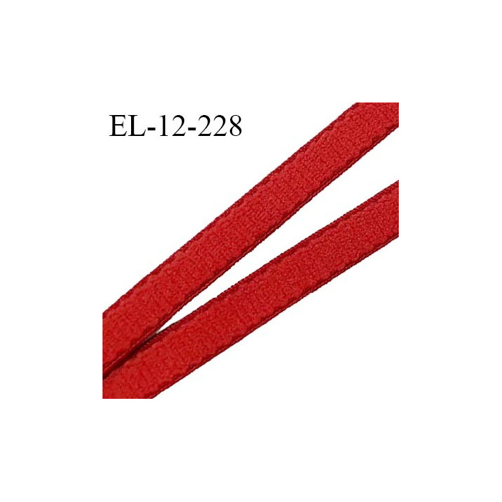 Elastique 12 mm lingerie couleur rouge largeur 12 mm allongement +160% haut de gamme prix au mètre